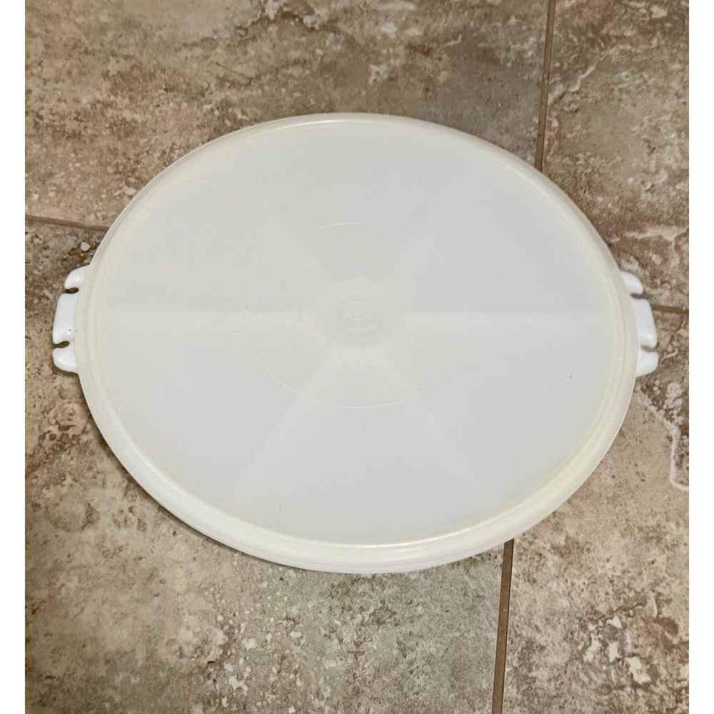 Tupperware Divided‎ Serving Tray 13 Inch White Vintage Veggie Platter 1205 1514